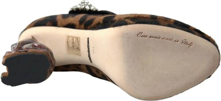 Dolce & Gabbana Luipaardpumps voor avondevenementen Brown Dames