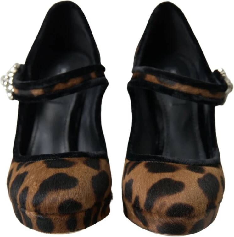 Dolce & Gabbana Luipaardpumps voor avondevenementen Brown Dames