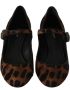 Dolce & Gabbana Kalf Hair Leather Mary Janes Schoenen Bruin Dames - Thumbnail 2