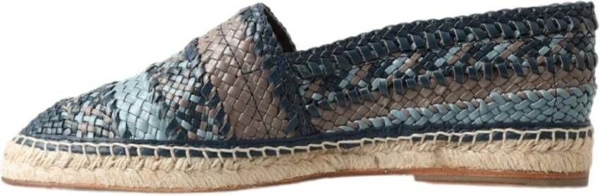 Dolce & Gabbana Luxe geweven leren espadrilles blauw Multicolor Heren