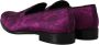 Dolce & Gabbana Luxe Jacquard Loafers Paars Zwart Purple Heren - Thumbnail 3