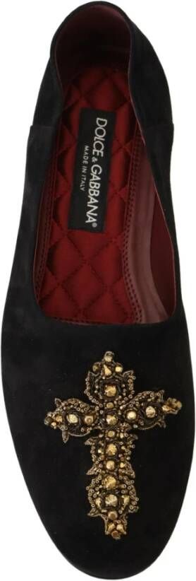 Dolce & Gabbana Luxe Kristal-Ingelegde Loafers Black Heren