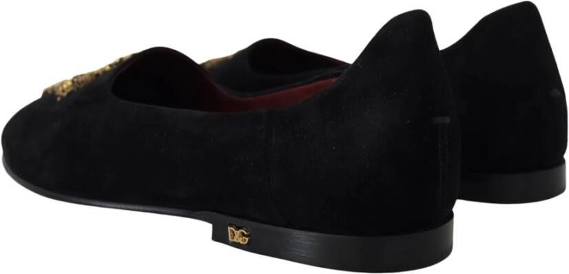 Dolce & Gabbana Luxe Kristal-Ingelegde Loafers Black Heren