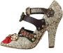 Dolce & Gabbana Gouden Paillet Kristal Hakken Multicolor Dames - Thumbnail 5