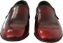 Dolce & Gabbana Bordeaux Patent Leather Dress Loafers Shoes - Thumbnail 5