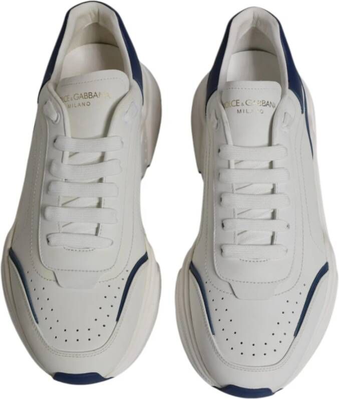 Dolce & Gabbana Luxe leren sneakers met rubberen zool White Heren