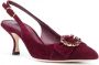 Dolce & Gabbana Luxe Rode Suède Pumps Red Dames - Thumbnail 6