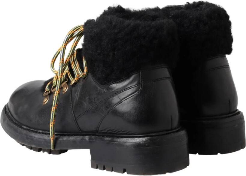 Dolce & Gabbana Luxe Shearling Laarzen Black Heren