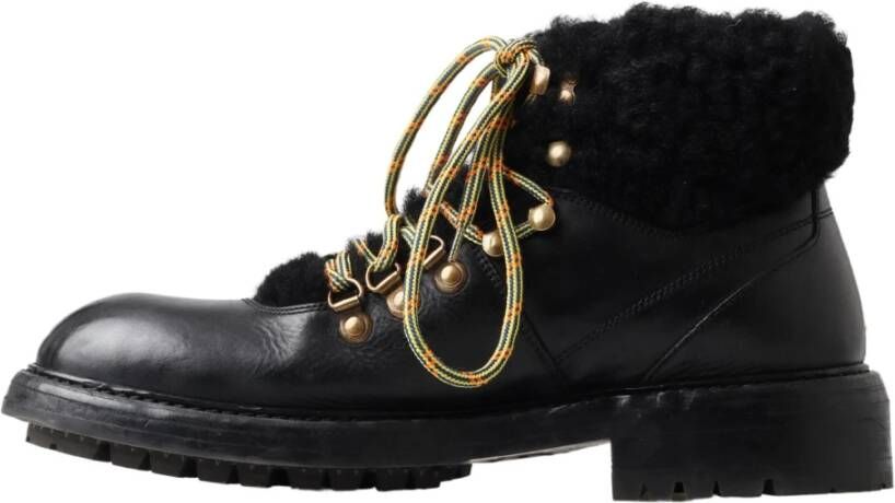 Dolce & Gabbana Luxe Shearling Laarzen Black Heren