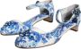 Dolce & Gabbana Majolica Print Enkelband Sandalen Blue Dames - Thumbnail 3