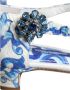 Dolce & Gabbana Majolica Print Enkelband Sandalen Blue Dames - Thumbnail 5