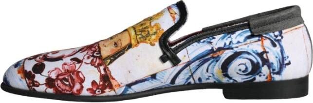 Dolce & Gabbana Majolica Print Loafers Multicolor Heren