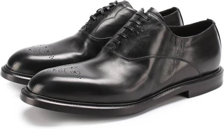 Dolce & Gabbana Marsala Lace-Up Oxfords Zwart Leer Black Heren