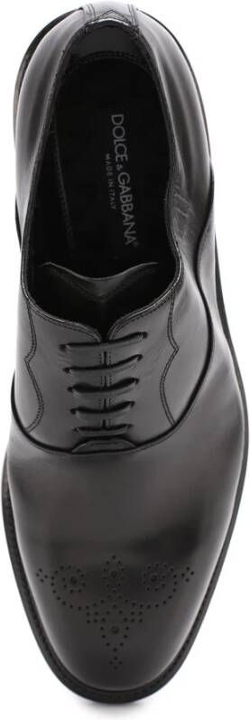 Dolce & Gabbana Marsala Lace-Up Oxfords Zwart Leer Black Heren