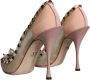 Dolce & Gabbana Mesh Versierde Hakken Leren Zool Beige Dames - Thumbnail 4