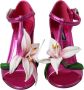 Dolce & Gabbana Met bloemen versierde leren sandalen met blokhak Pink Dames - Thumbnail 2