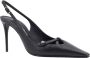 Dolce & Gabbana Metalen Monogram Leren Slingback Hakken Black Dames - Thumbnail 3