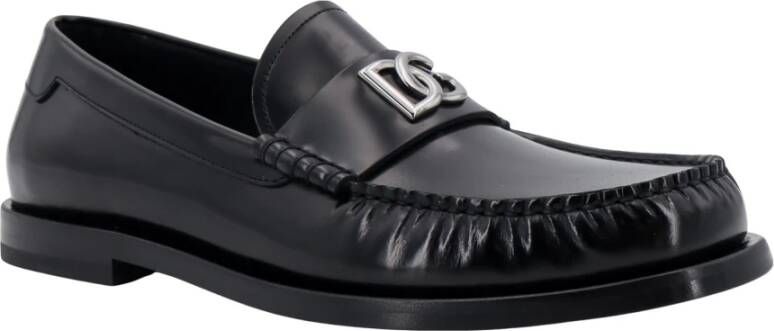 Dolce & Gabbana Metalen Monogram Loafer Black Heren