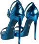 Dolce & Gabbana Metallic Blue Enkelband Hakken Blue Dames - Thumbnail 4