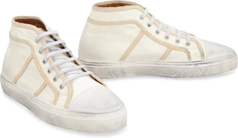 Dolce & Gabbana Mid-top Canvas Sneakers Collectie Beige Heren