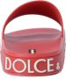 Dolce & Gabbana Milano Crown Flip Flops Platform Red Heren - Thumbnail 3