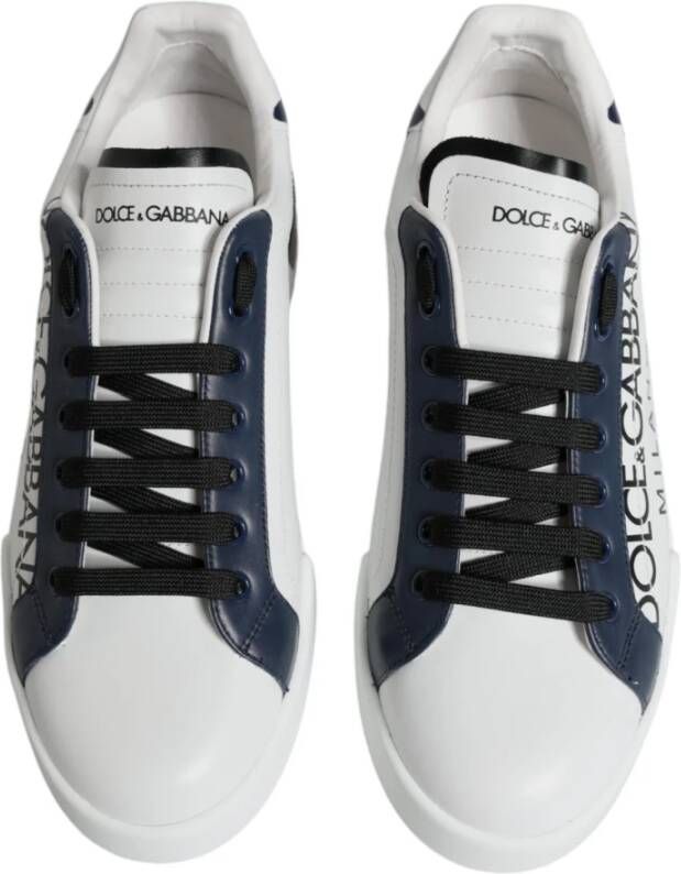 Dolce & Gabbana Milano Sneakers met Crown Details White Heren