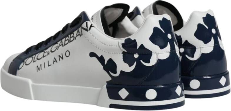 Dolce & Gabbana Milano Sneakers met Crown Details White Heren