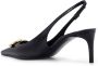 Dolce & Gabbana Monogram Leren Slingback met DG Logo Black Dames - Thumbnail 3