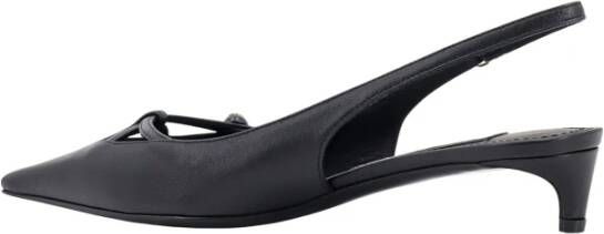 Dolce & Gabbana Monogram Leren Slingback Schoenen Black Dames