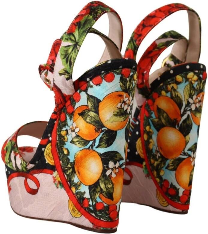 Dolce & Gabbana Multicolor Brokaat Plateauhakken Multicolor Dames