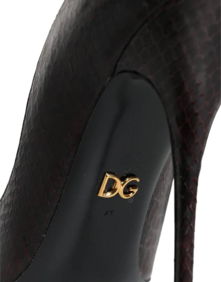 Dolce & Gabbana Multicolor exotische leren hakpompen schoenen Black Dames