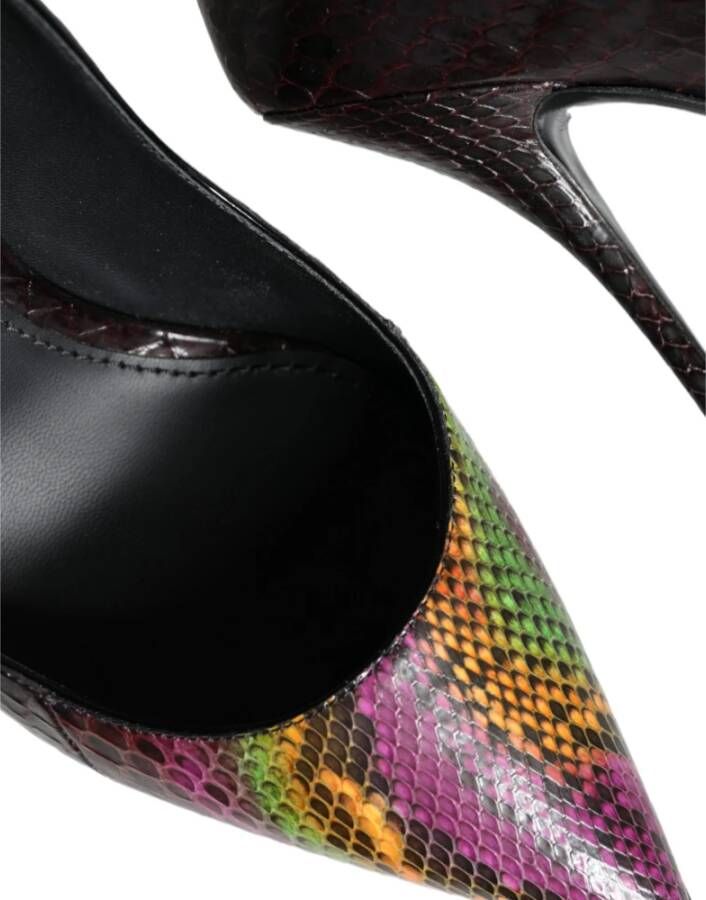 Dolce & Gabbana Multicolor exotische leren hakpompen schoenen Black Dames