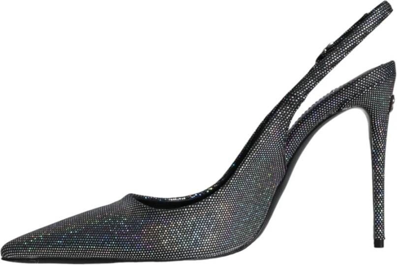 Dolce & Gabbana Multicolor Lederen Slingback Hoge Hakken Sandalen Black Dames