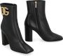 Dolce & Gabbana Nappa Enkellaarzen Uitgesneden Detail Black Dames - Thumbnail 2