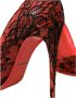 Dolce & Gabbana Oranje Bloemen Kant Leren Hakken Pumps Red Dames - Thumbnail 6