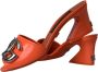 Dolce & Gabbana Oranje Logo Slides Hakken Sandalen Schoenen Orange Dames - Thumbnail 7