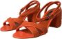 Dolce & Gabbana Oranje Pailletten Enkelband Sandalen Orange Dames - Thumbnail 3