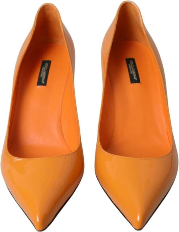 Dolce & Gabbana Oranje Patent Leren Hakken Pumps Orange Dames