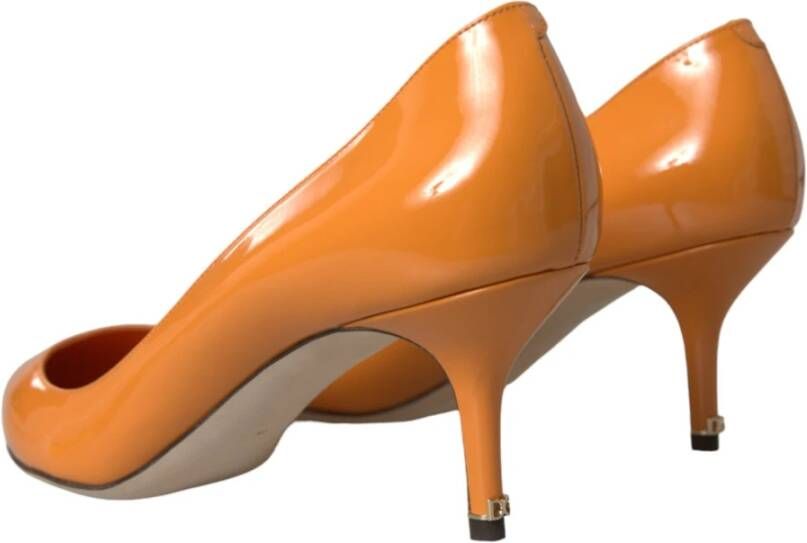 Dolce & Gabbana Oranje Patent Leren Hakken Pumps Orange Dames