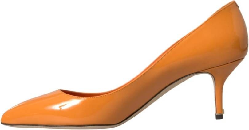 Dolce & Gabbana Oranje Patent Leren Hakken Pumps Orange Dames