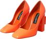 Dolce & Gabbana Oranje Patent Leren Logo Hakken Pumps Orange Dames - Thumbnail 9