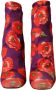 Dolce & Gabbana Paarse Bloemen Stretch Enkellaarzen Multicolor Dames - Thumbnail 2