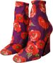 Dolce & Gabbana Paarse Bloemen Stretch Enkellaarzen Multicolor Dames - Thumbnail 3