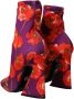 Dolce & Gabbana Paarse Bloemen Stretch Enkellaarzen Multicolor Dames - Thumbnail 4