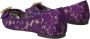 Dolce & Gabbana Lila Taormina Kant Kristal Loafers Schoenen Purple Dames - Thumbnail 4