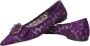 Dolce & Gabbana Lila Taormina Kant Kristal Loafers Schoenen Purple Dames - Thumbnail 7