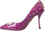 Dolce & Gabbana Paarse Lakleren Hakken met Strass Purple Dames - Thumbnail 2