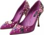 Dolce & Gabbana Paarse Lakleren Hakken met Strass Purple Dames - Thumbnail 3