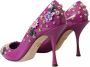 Dolce & Gabbana Paarse Lakleren Hakken met Strass Purple Dames - Thumbnail 4