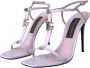 Dolce & Gabbana Paarse Leren Enkelband Hakken Sandalen Purple Dames - Thumbnail 9